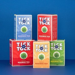 TICK TOCK TEAS Organic Rooibos Tea Bags – Naturally 80 Count (Pack of 1), Red