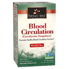Bravo Tea Blood Circulation Herbal Tea 20 pckts (Pack of 6)