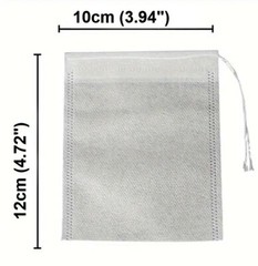 10cm x 12cm Tea Bag With String Fabric Paper Teabag 50pcs / 100pcs/200pcs