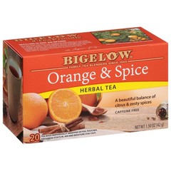 Orange Spice Herbal Tea Caffeine Free 120 Tea Bags 20 Count Box