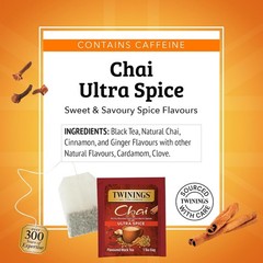 Rich Ultra Spice Chai – 20 Count Kosher Teabags, Sweet & Invigorating Taste
