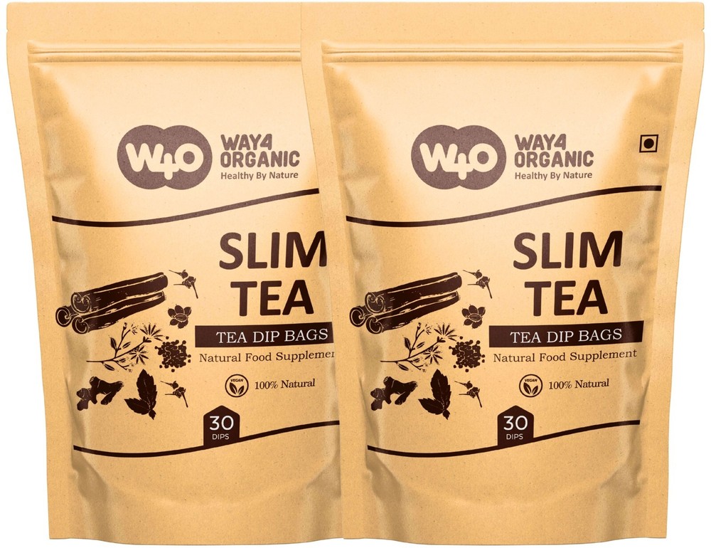 Detox Herbal Slim Tea, One Tea with 18 Herbs, Cleanse & Digest, 2 Packs