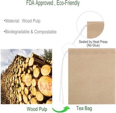 Disposable Loose Tea Filter Bags Unbleached Empty Tea Infuser Sachets 100pcs