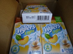 Wyler’s Light Peach Iced Tea 96 Singles To Go Packets 12 Boxes Of 8 Singles Each
