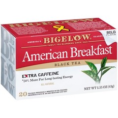 Bigelow Tea American Breakfast Black Tea Bags, Caffeinated Tea, 20 Count Box …