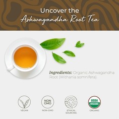 Organic Ashwagandha Tea – Caffeine 100 Count (Pack of 1)