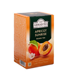 Ahmad Tea Apricot Sunrise Black Tea Bags 20 Count Fruity Flavor Antioxidant
