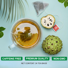 Soursop Tea Bags 100% Natural Graviola Leaves, Hoja Guanabana Tea, Caffeine Free