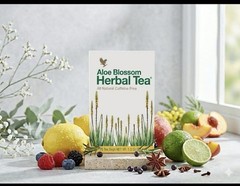 Aloe Blossom Herbal Tea Caffeine Free 25 Bagged Tea Bags 1.3 oz Pantry