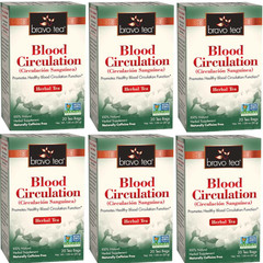 Bravo Tea Blood Circulation Herbal Tea 20 pckts (Pack of 6)