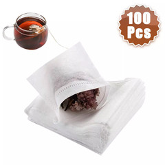 Disposable Tea Bags Bulk for Loose Leaf Tea Drawstring Empty Coffee Sachets Filt