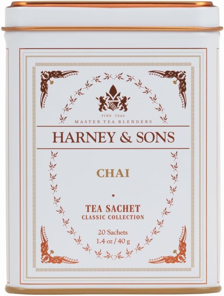 Chai, Spiced Black Tea, 20 Sachets | Brew Masala Chai at Home, Classic