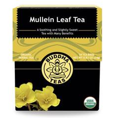 Buddha Teas Organic Mullein Leaf Tea 18 Bag Kosher Caffeine Free