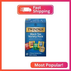 Twinings Variety Pack Black Tea Bags, 20 Count (Pack of 1), Includes English Bre