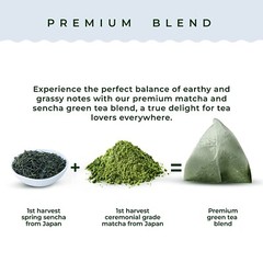 Matcha Green Tea, 60 bags, 100% Pure Japanese Tea, USA seller, 0 sugar