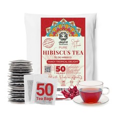 75 Hibiscus Tea Bags, Pure Dried Hibiscus Flower Tea, Te De Hibisco, Herbal Tea