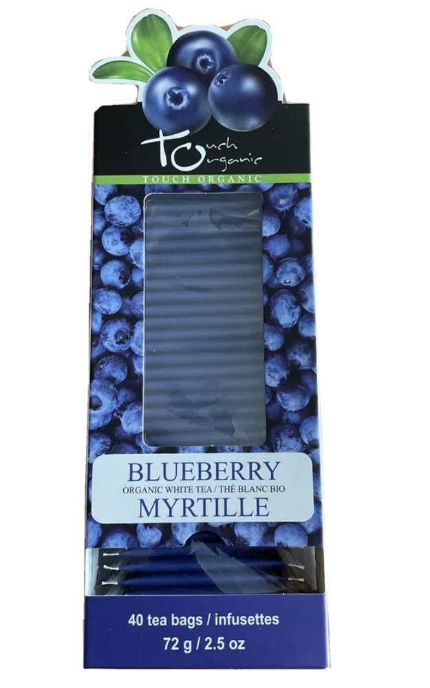 Touch Organic BLUEBERRY WHITE Tea Bags, 40 Bags, 2.5 oz