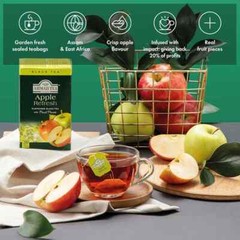 Ahmad Tea Apple Refresh Black Tea Bags Naturally Caffeinated Sugar Free 20 Ct