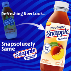 Snapple Zero Sugar Peach Tea, 16 fl oz Recycled Plastic Bottle (Pack of 6) x 2