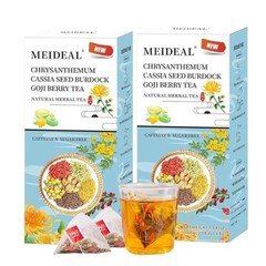 Chrysanthemum Cassia Seed & Burdock Goji Berry Tea, Liver Cleanse & Detox Herbal