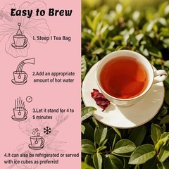 PiPi Tea Organic Hibiscus Tea Bags – Caffeine Free Herbal Tea Rich in Antioxi…