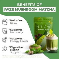 Ryze Matcha Green Tea Organic 30 Servings New Free Shipping