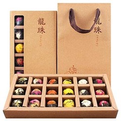 Handmade Ball-shaped Assorted Flowers Flowering Pu-erh Tea Raw 18 Pcs (120g)