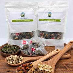 Chicory Dandelion Herbal Tea Gift Set 2 Pack 150g & 120g Natural Botanical Blend
