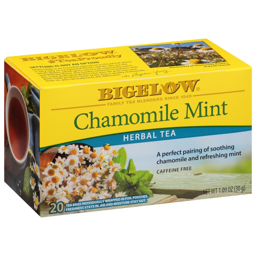 Bigelow Chamomile Mint Herbal Tea 120 Tea Bags Individually Wrapped