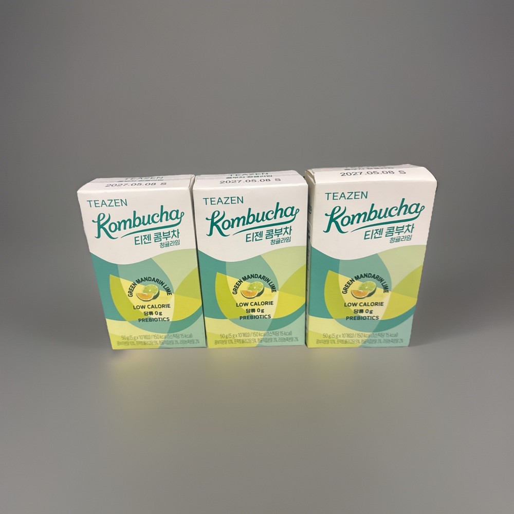 Teazen Kombucha Green Mandarin Lime Flavor Powder Stick 5g 3 Packs Total 30stick