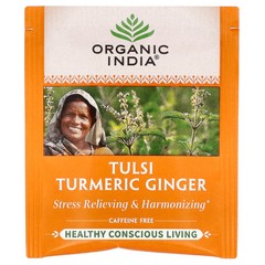 Tulsi Tea, Turmeric Ginger, Caffeine-Free, 18 Infusion Bags, 1.2 oz (34.2 g)