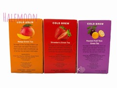 Tea Central Cold Brew Green Tea 3 Flavor Variety Pack Strawberry Mango Passion