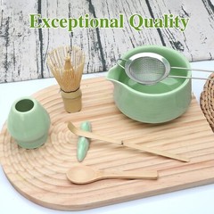 7pcs Green Matcha Whisk Set, Tea Making Tools, Matcha Kit Gift