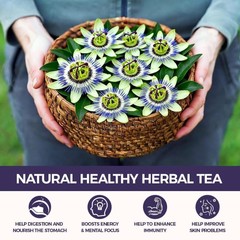 55 Count Premium Passion Flower Tea Bags 100% Natural & Pure, Supports Relax…