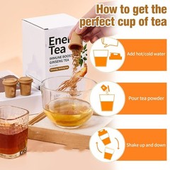 Energy Tea Immune Booster Ginseng Oolong Tea, Kidney Liver Tea For Women & Men