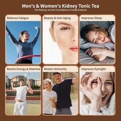 Ginseng Five Treasures Kidney Tea, Traditional Chinese Herbal Teabags, Natural K