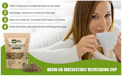 Mulberry Leaf Tea 8 Oz, Dried Crushed Leaves, Best Caffeine Free Tea – Way4Organ