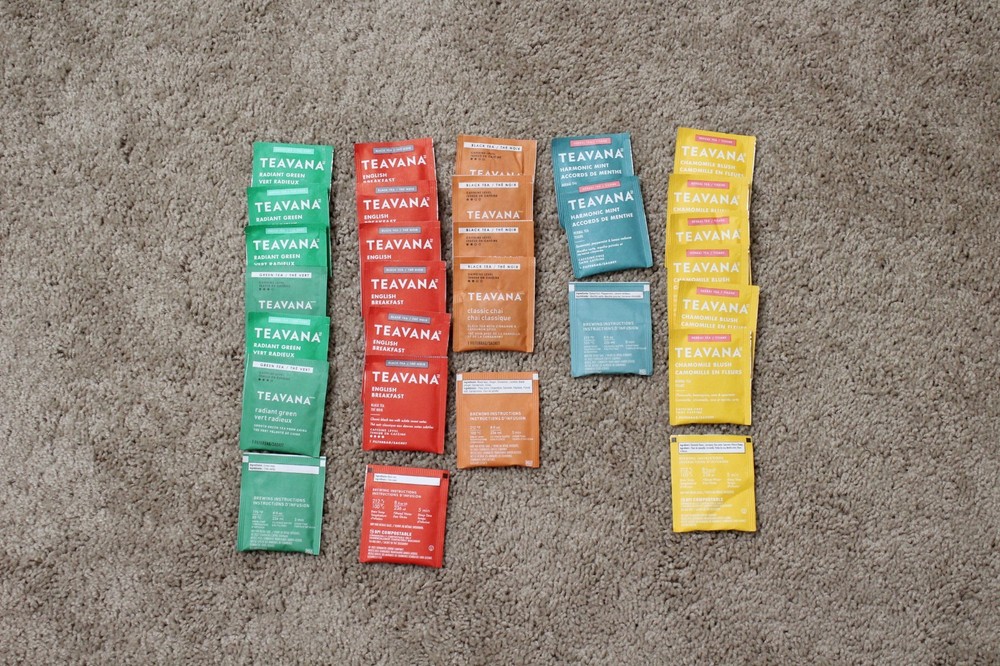 STARBUCKS TEAVANA Tea Bag Lot of 41 Sachets Mix of 5 Flavors for Tea Lovers