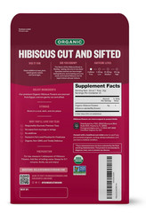 Organic Hibiscus Flowers, Cut and Sifted, Loose Tea, 8Oz Resealable Bag, Packagi
