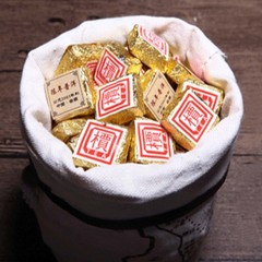1Pc/Cup Mini Brick Tea Ripe Puerh Tea Yunnan Bulk Bohai Square Puer Tea 50g-500g