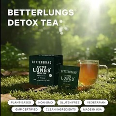 Betterbrand Better Lungs Detox Tea 2-Pack Caffeine-Free Herbal Tea (30 Bags)