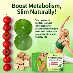 Rose Hawthorn Lotus Leaves Tea Management Healthy Body Shape 5g Per Pack
