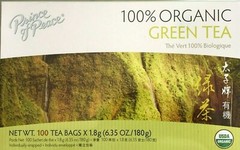 1 Box, Prince of Peace 100% Organic Green Tea, 6.35 Oz / 180g – 100 Tea Bags