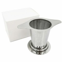 1/2 PCS Mesh Tea Infuser Stainless Metal Cup Strainer Loose Leaf Filter W/Lid