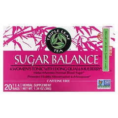Sugar Balance, & Women’s Tonic with Dong Quai & Mulberry, Caffeine-Free, 20 Tea