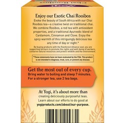 Yogi Tea – Chai Rooibos – Warming and Spicy Sweet – 6 Pack, 96 Tea Bags