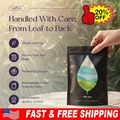 PiPi Tea Organic Oolong Tea Bags – Whole Leaf, 20 Bags (4g Each) – Cortisol & Ca