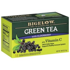 Bigelow Green Tea with Elderberry 18 Count Antioxidant Vitamin C Boost