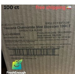 Starbucks Teavana Chamomile Mint Blossom Bouquet Green Tea Blend 100ct satchets