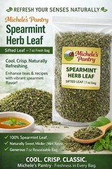 Michele’s Pantry Spearmint Herb Leaf, Sifted Leaf, 7 oz Bag